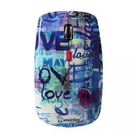 Беспроводная мышь SmartBuy SBM-327AG-LV-FC Love Full-Color Print Blue USB