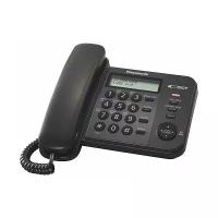 Телефон Panasonic KX-TS 2356 RU-B /черный, АОН, 50 номеров/
