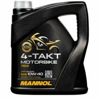 Масло моторное MANNOL (7812) 4-Takt Motorbike 10W40 4л синтетическое