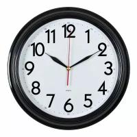 Часы настенные Бюрократ WALLC-R86P 35см черный/белый