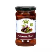 Натуральные оливки Каламата с косточкой, Джамбо, KORVEL, 290 гр