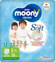 Трусики Moony универсальные XL 12-22кг 38шт