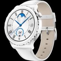 HUAWEI Умные часы HUAWEI Watch GT 3 Pro, белый керамический корпус с серебряным безелем