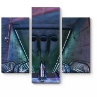 Модульная картина Picsis Современный эскалатор в метро (60x54)