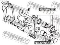 Ремкомплект суппорта тормозного переднего, 0175TCR10F FEBEST 0175-TCR10F