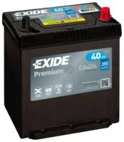 EXIDE EA406 АКБ EXIDE Premium Азия 40A/ч () (-/+) 12V 350A EN 187х127х220