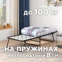 Раскладушка с ватным матрасом 