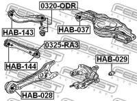 С/блок заднего рычага, HAB144 FEBEST HAB-144