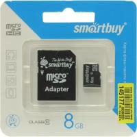 Карта памяти Smartbuy microSDHC Memory Card 8Gb class 10