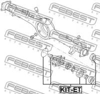 Подшипник задней полуоси комплект, KITET FEBEST KIT-ET