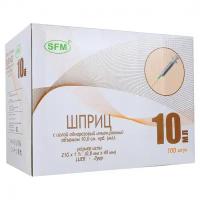 Шприц 2-х компонентный SFM 10 мл к-т 100 шт в коробке игла 0,8х40 - 21G 630460 (1)