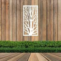 Декоративное панно деревянное, Панель дерево (белый цвет)