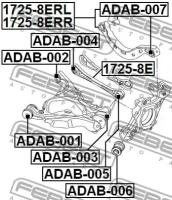 Сайленблок заднего поперечного рычага ADAB007, ADAB007 FEBEST ADAB-007
