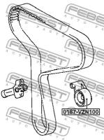 ролик натяжной приводного ремня, 0187VZN100 FEBEST 0187-VZN100