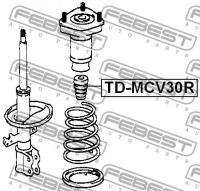 Отбойник заднего амортизатора, TDMCV30R FEBEST TD-MCV30R