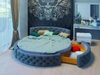 Круглая кровать Vita Mia Astoria Premier. Антивандальная ткань. D180