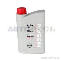 Масло моторное nissan motor oil 5w-40 синтетическое 1 л ke900-90032r