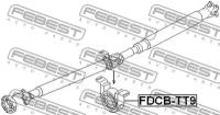 Подшипник подвесной карданного вала FORD TRANSIT T, FDCBTT9 FEBEST FDCB-TT9