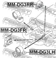 подушка двиг.задн.AT Mitsubishi Carisma DA 1995-2, MMDG3RR FEBEST MM-DG3RR