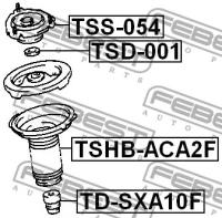 Отбойник переднего амортизатора, TDSXA10F FEBEST TD-SXA10F