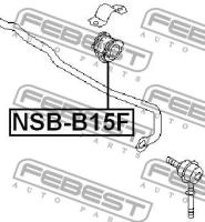 Втулка переднего стабилизатора, NSBB15F FEBEST NSB-B15F