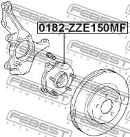 Ступ.передн. Toyota Corolla ZZE150/ZRE150 06, 0182ZZE150MF FEBEST 0182-ZZE150MF