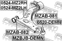 Рычаг передний правый (FORD FIESTA/FUSION (CBK) 2001-2008) FEBEST, 0524MZ2RH FEBEST 0524-MZ2RH