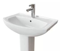 Раковина для ванной Ekokerama ROMANZA 660х433мм с пьедесталом белый (EK113201К)