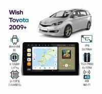 Штатная магнитола Wide Media для Toyota Wish 2009+ / Android 10, 10 дюймов, 2/32GB, 8 ядер, DSP, 4G