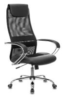 Кресло руководителя CH-608SL черный TW-01 TW-11 искусст.кожа/ткань крестовина металл / Офисное кресло для руководителя, директора, менеджера