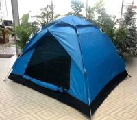 Палатка 4-местная автоматическая 2073 светло-синяя, 210х210х150 см / быстровозводимая палатка / палатка самораскладывающаяся