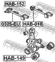 С/блок заднего поворотного кулака, HAB149 FEBEST HAB-149