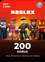 Пополнение счета Roblox на 200 Robux / Код активации Робуксы / Подарочная карта Роблокс / Gift Card (Россия)