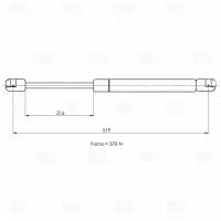 Упор газовый (амортизатор) крышки багажника TRIALLI GS 0918