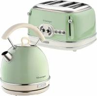 Кухонный набор с чайником и тостером Ariete ARPK40 Retro Style, Green