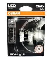 Лампа 12Vx5W LED WHITE OSRAM 6000K 2шт комплект O-2825DWP 2бл