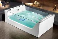 Акриловая ванна Cerutti C-454 170 x 120 x 58 cм белая со стеклом