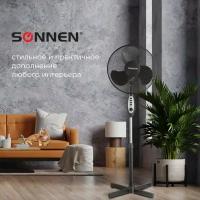 Вентилятор напольный Sonnen FS40-A55 d=40 см 45 Вт таймер черный 451035 (1)