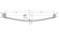 Рессора передняя для DAF XF105, XF95, CF85 2 листа