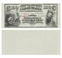 100 долларов 1892 Columbus, Джорджия США, серия A, копия арт. 19-17598