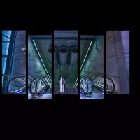 Модульная картина Picsis Современный эскалатор в метро (90x52)