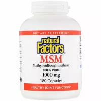 Natural Factors Мсм Метил-сульфонил-метан 1 000 мг 180 капсул Nfs-02653