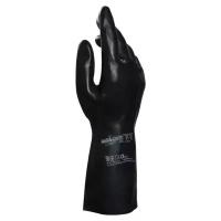 Перчатки латексно-неопреновые MAPA Technic/UltraNeo 420, хлопчатобумажное напыление, размер 8 (M), черные, 1 шт
