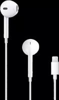 Apple Проводная гарнитура Apple EarPods с разъёмом Lightning, белая (MMTN2)