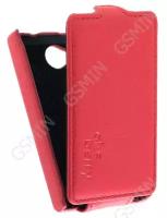 Кожаный чехол для Nokia Asha 503 Dual Sim Aksberry Protective Flip Case (Красный)