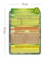 Стенд Нормативы по радиационной, химической и биологической защите 75х110 см