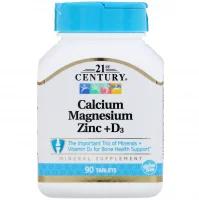 21st Century Cal Mag Zinc + D3 90 таблеток