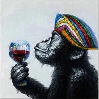 Картина на холсте It's Wine Time! Wine Monkey