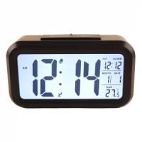 Многофункциональные настольные часы с подсветкой крупными цифрами будильником датой термометром MyPads A133-709
