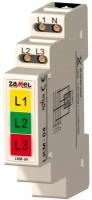 Zamel Сигнализатор световой 3Ф красный, зеленый и желтый IP20 на DIN рейку LKM-04-40